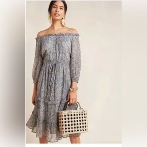 Anthropologie Kira Off-The-Shoulder Peasant Dress. 0 - Picture 7 of 7